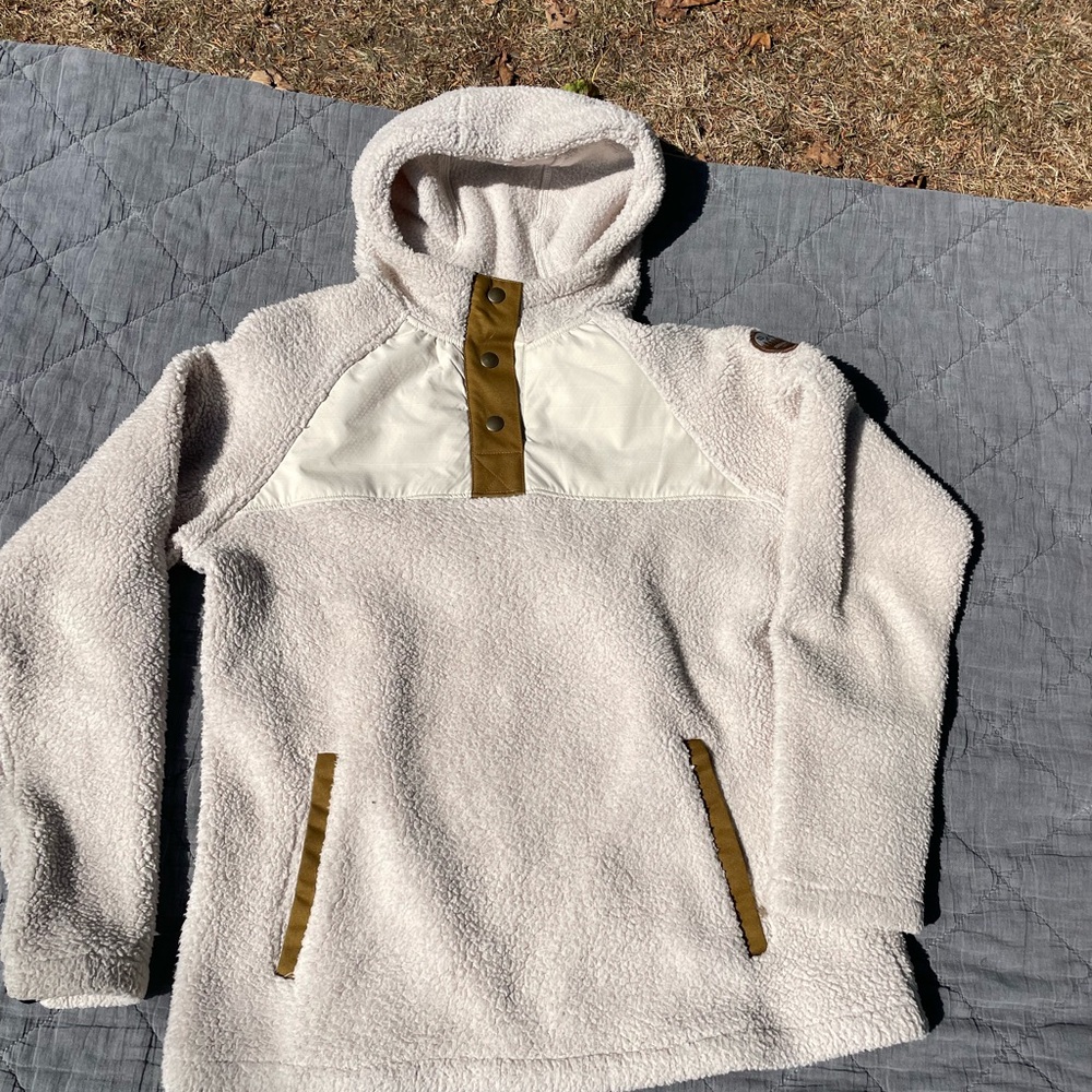 686 Hemlock Fleece Hoodie-Cream/tan color